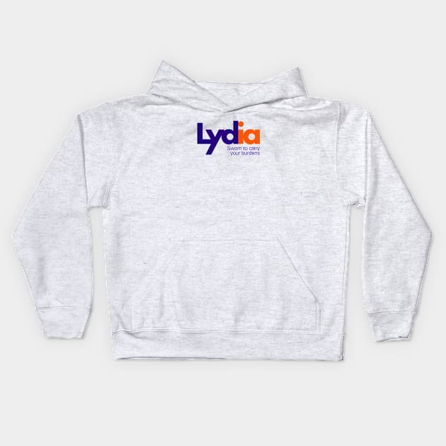 Lydia's Courier Service (Fedex logo parody) Kids Hoodie by thedesigngarden